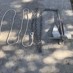 Boat Anchor W/ 65’ Rope And Chain
