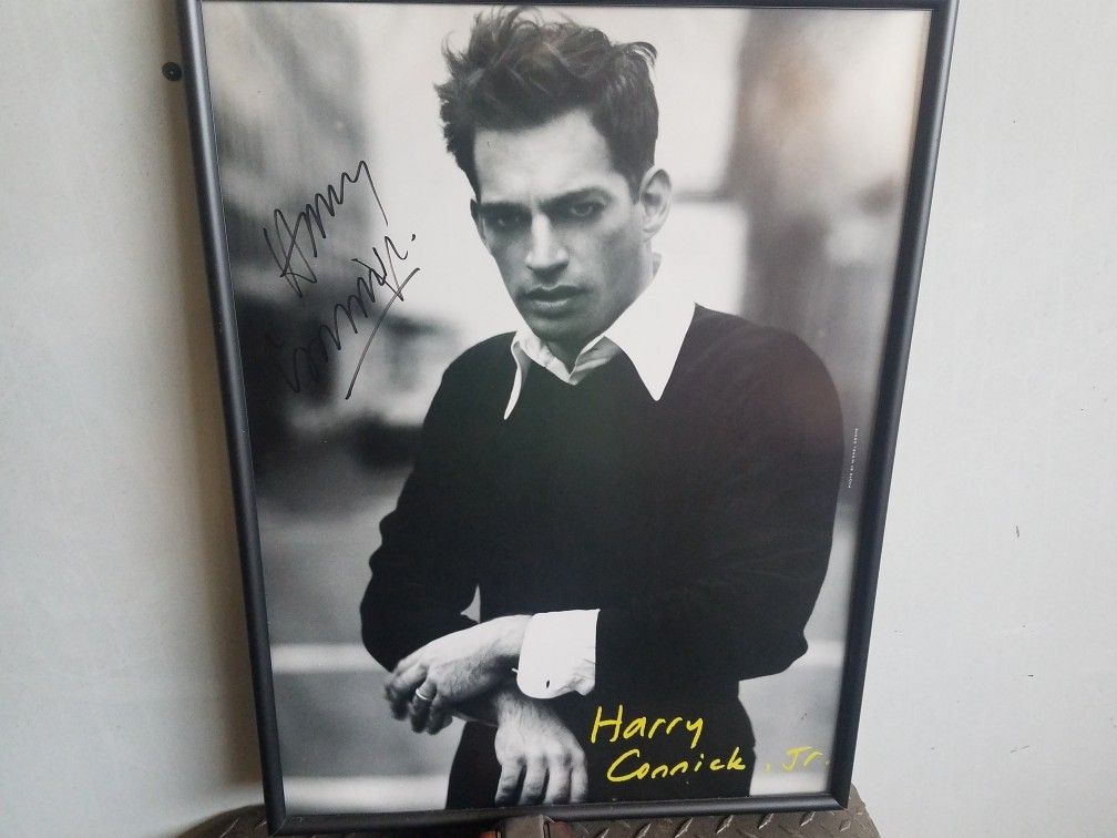 Large Photo picture frame hand signed by Harry Conick Jr.