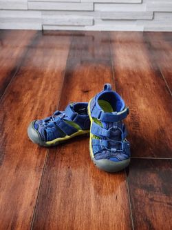 KEEN Toddler Newport H2 Sandals Blue Lime Green Size 6