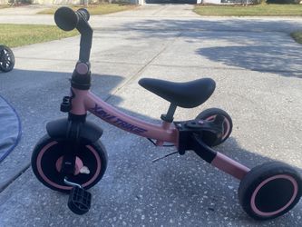 Girls Toddler Tricycle Bike With Adjustable Wheel Width 