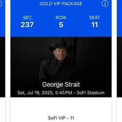 George Strait July 19 SoFi VIP Tickets 