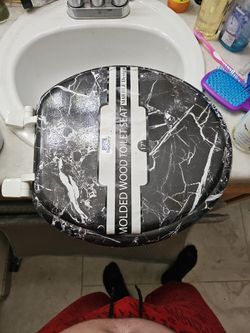 Wooden Marble Toilet Seat Cover.