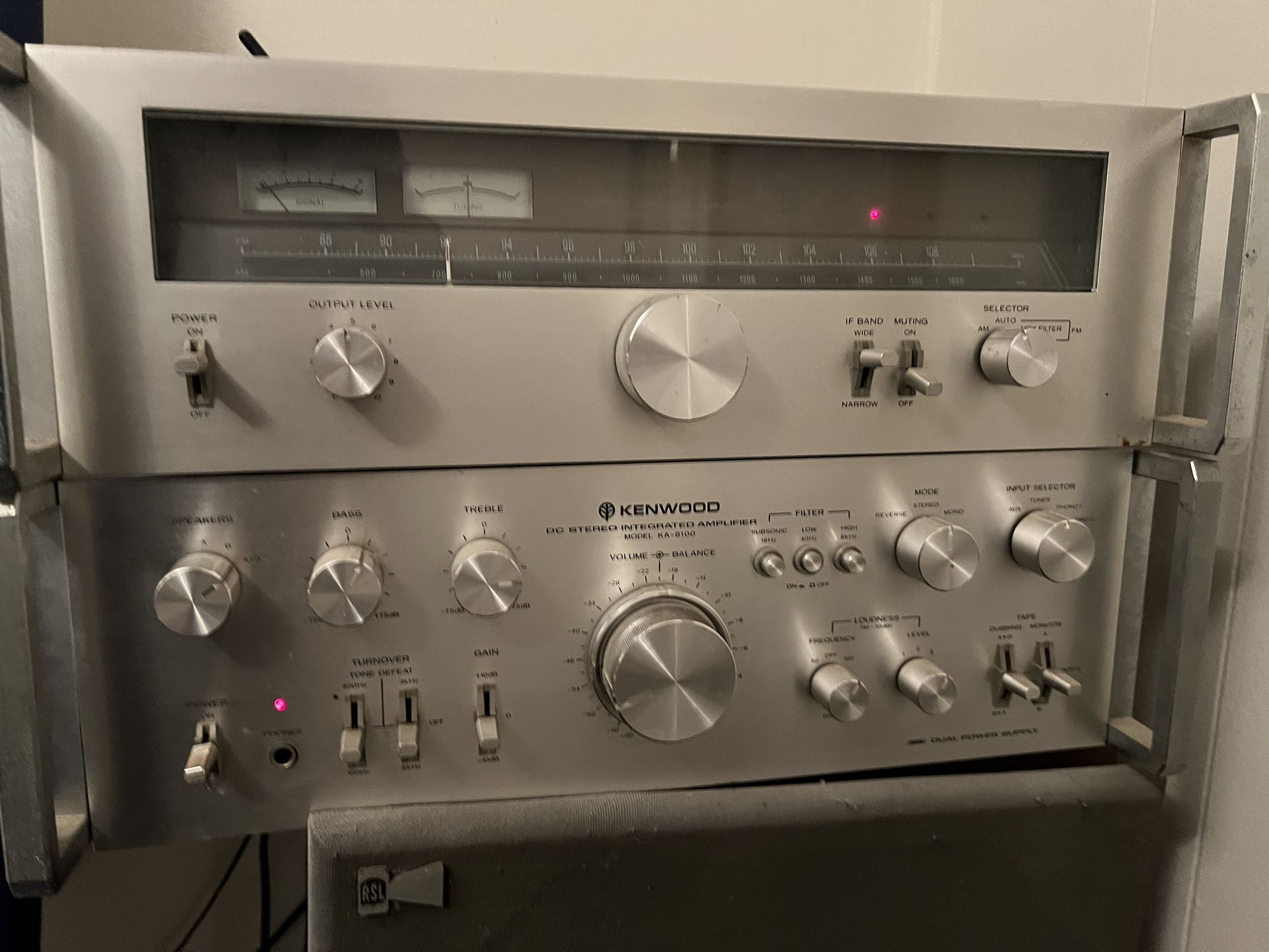 Kenwood 8100 receiver tuner amplifier with speakers