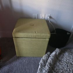 Green Storage Ottoman