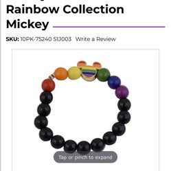 Disney Bead Bracelet - Rainbow Collection Mickey