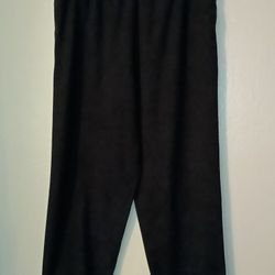 Allison Daley Black Pull On Dress Pants With Front Side Pockets 