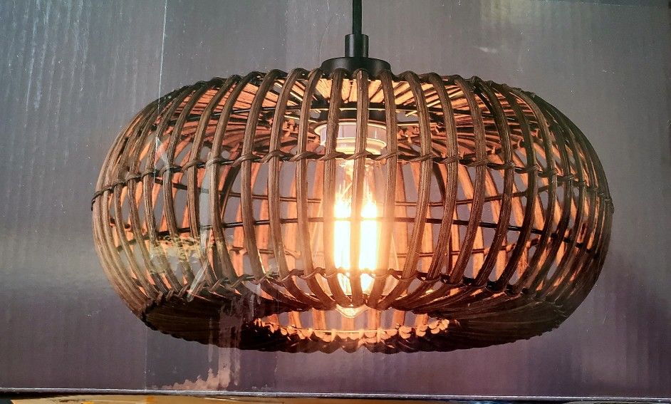DI Globe 2-IN-1 Rattan Pendant