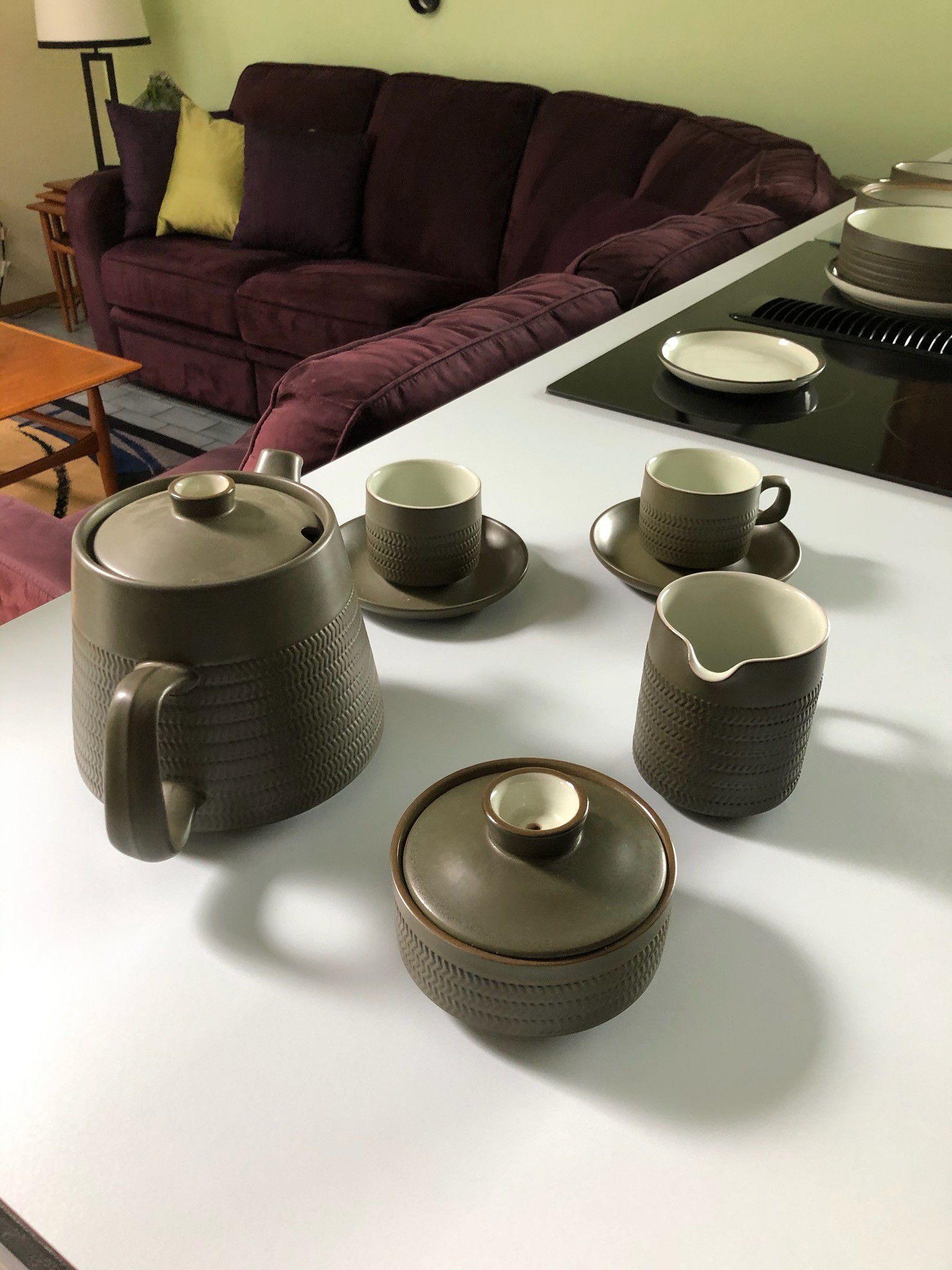 Denby pottery tea set