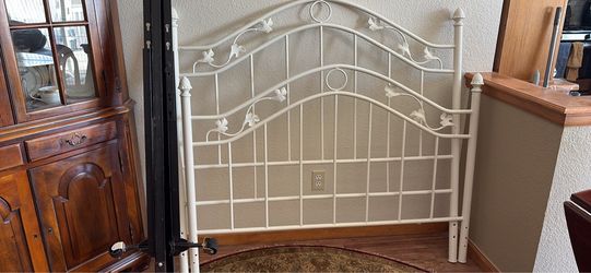 Full size bed- headboard 51” H, footboard 39” H rails (bed frame)