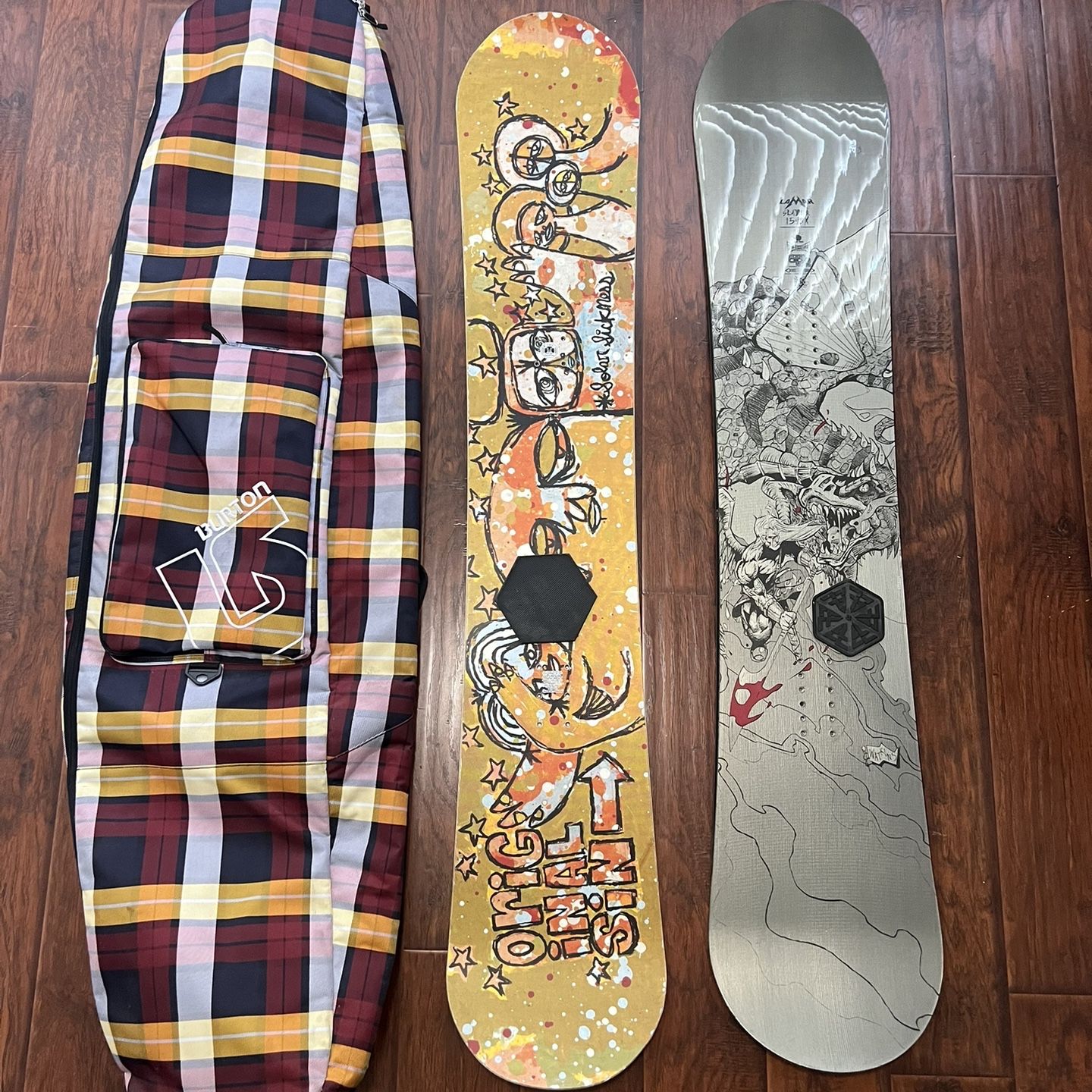 Burton snowboard bag and two 159cm snowboards for Sale in Orlando 