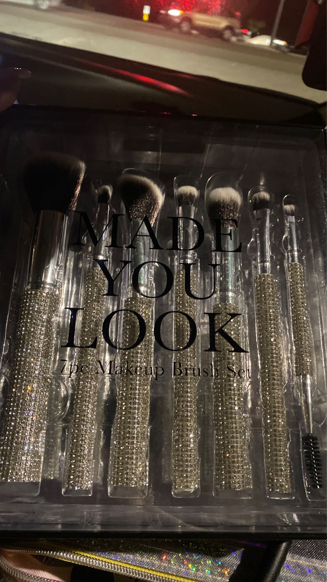 Bling makeup brushes