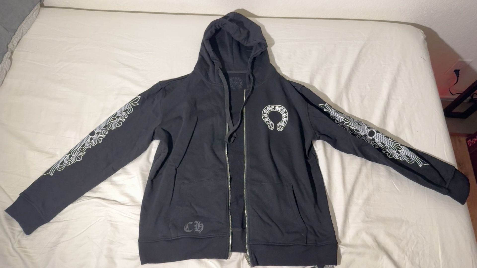 Chrome Hearts Black And White Zip Up
