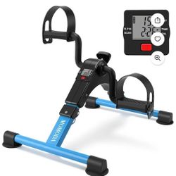 MOMODA Under Desk Pedal Exerciser Mini Bike for Leg/Arm - Foldable Peddler With LCD Display for Home/Office

