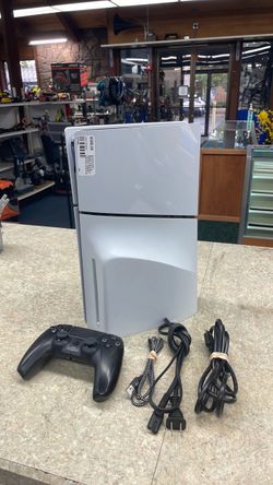 Sony CFI-2015 ps5 slim console disk edtn 1TB w/all cords and one black controller.  70528981