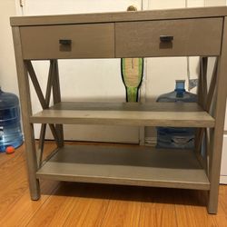 Taupe Console Table With Drawers