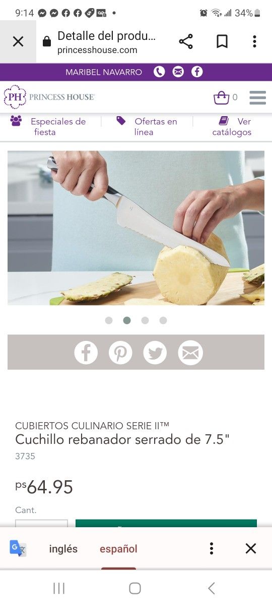 Cuchillo para postre - Cubierto Linea Regency - Ajidiseño