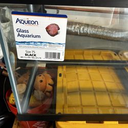 75 Gallon Aqueon Glass Aquarium  Good Condition READ DESCRIPTION 