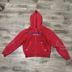 New True religion red zip up
