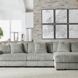 Lindyn Fog 3-Piece RAF Chaise Sectional (sofa , Loveseat ,couch