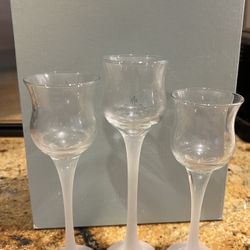 Party Lite Iced Crystal Trio