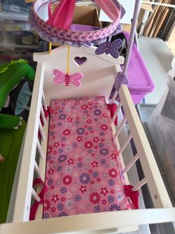 American Girl Bitty Baby Crib and Mobile