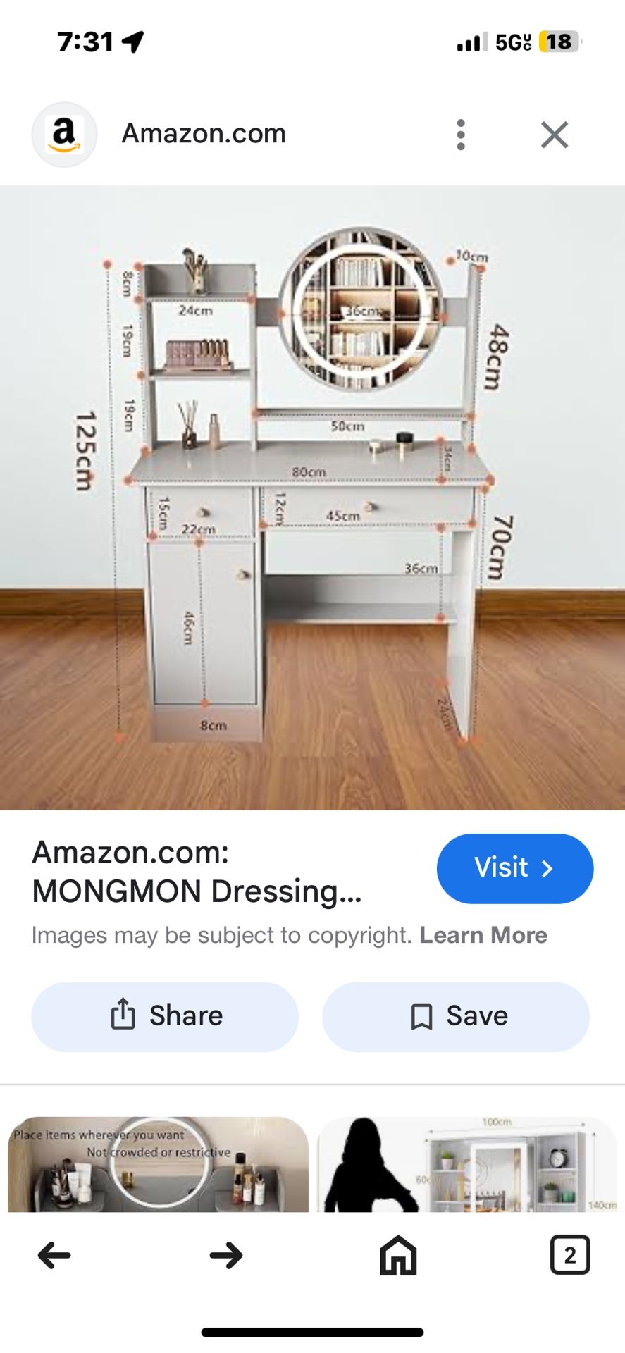 Dresser Mirror Light Up
