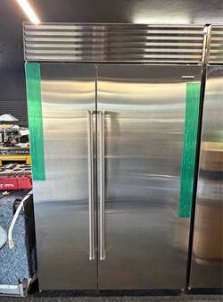 Sub Zero stainless steel Built in 48” Refrigerator Pro handles