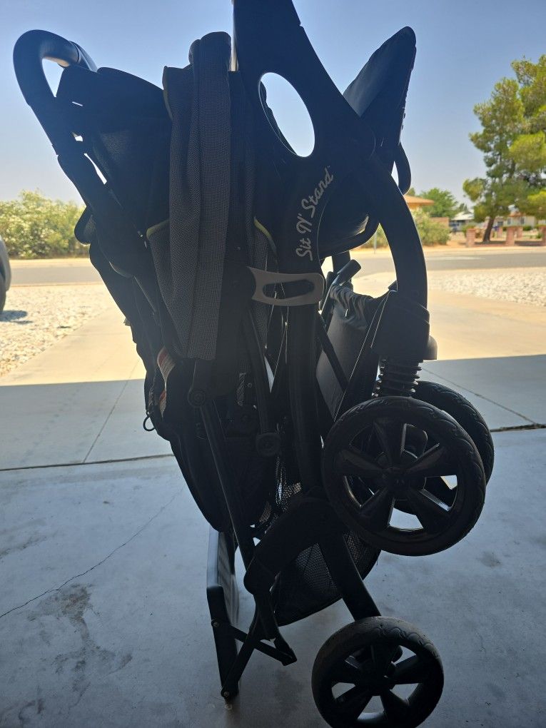 Double Stroller By Baby Trend Sit And Stand Color Black