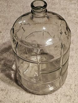 Glass carboy jar vase