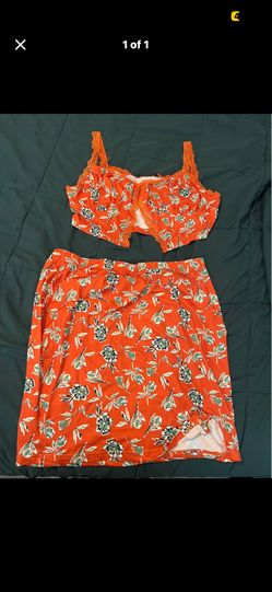 Flowery Orange Set