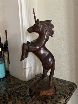 Unicorn wooden figure