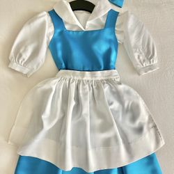 Kids' Handmade Beauty and the Beast Belle Provincial Village Blue Dress/ Costume with Bow - Size 5T for Sale in Costa Mesa, CA