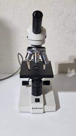 AmScope Compound Monocular Microscope 40X-1000X w/ Illuminator