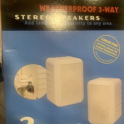Studio Acoustics MS 80 3-Way Stereo Weatherproof Outdoor Speakers