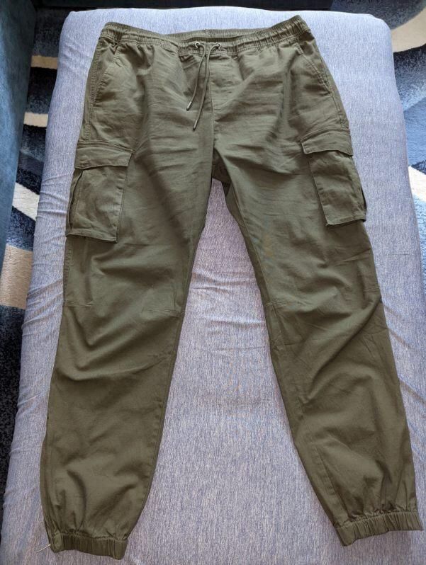 Champs CSG Venture Cargo Zip Pants Joggers Drawstring Elastic Waist, 2XL, Olive