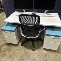 JRB Studio/ Herman Miller 60” Standing Desks! Electric Height Adjustable Sit Stand Desk! We Also Have Herman Miller Chairs And Monitor Arms!