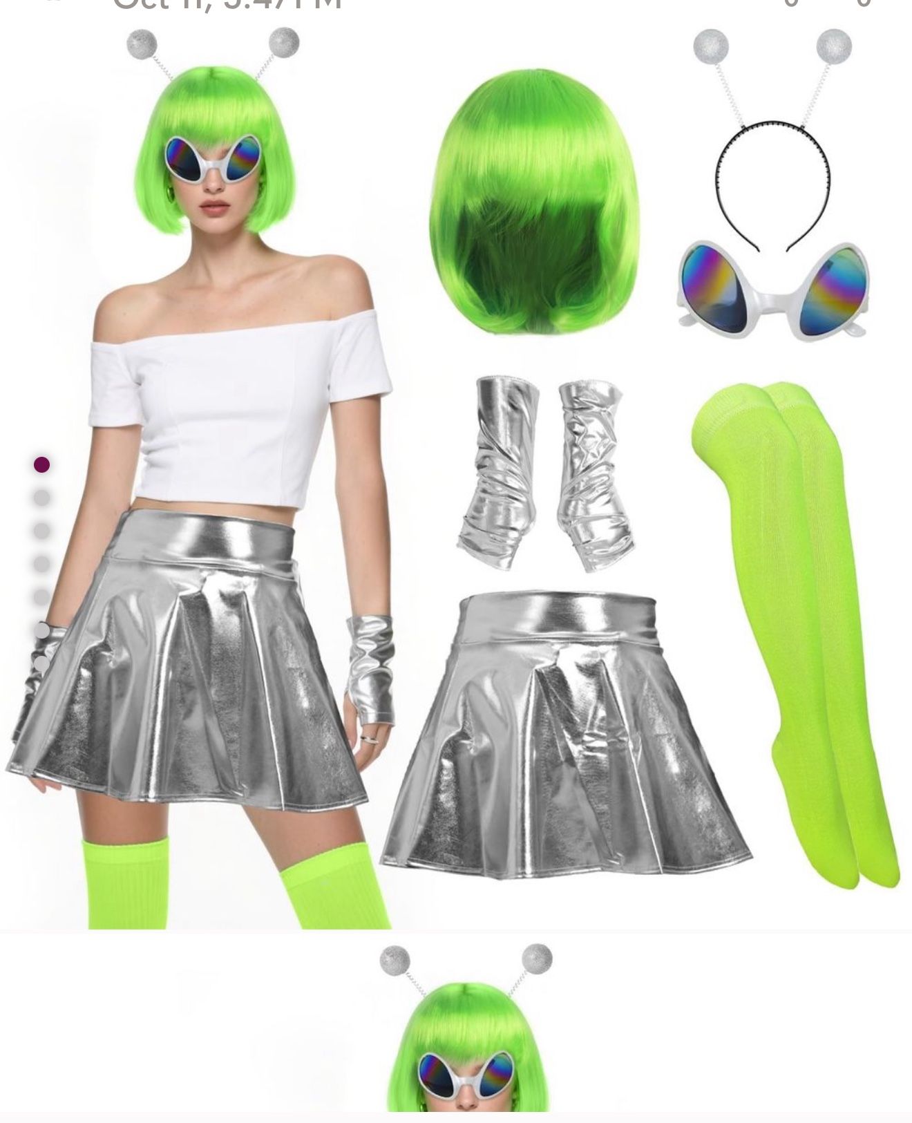 Women’s Alien Halloween Costume New Size Small