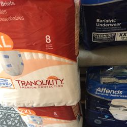 Several Packs Of Incontanet Pads And Diapers Size 2x And Size 3x New
