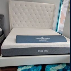 *Ad Special!!!*---Stunning Queen White Leather Gel Bed Frames---Now $299!!!---Delivery Available✌️