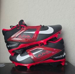 Nike Alpha Menace Pro 4 Black Red Football Cleats (11m)