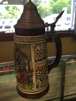 Authentic German beer stein.