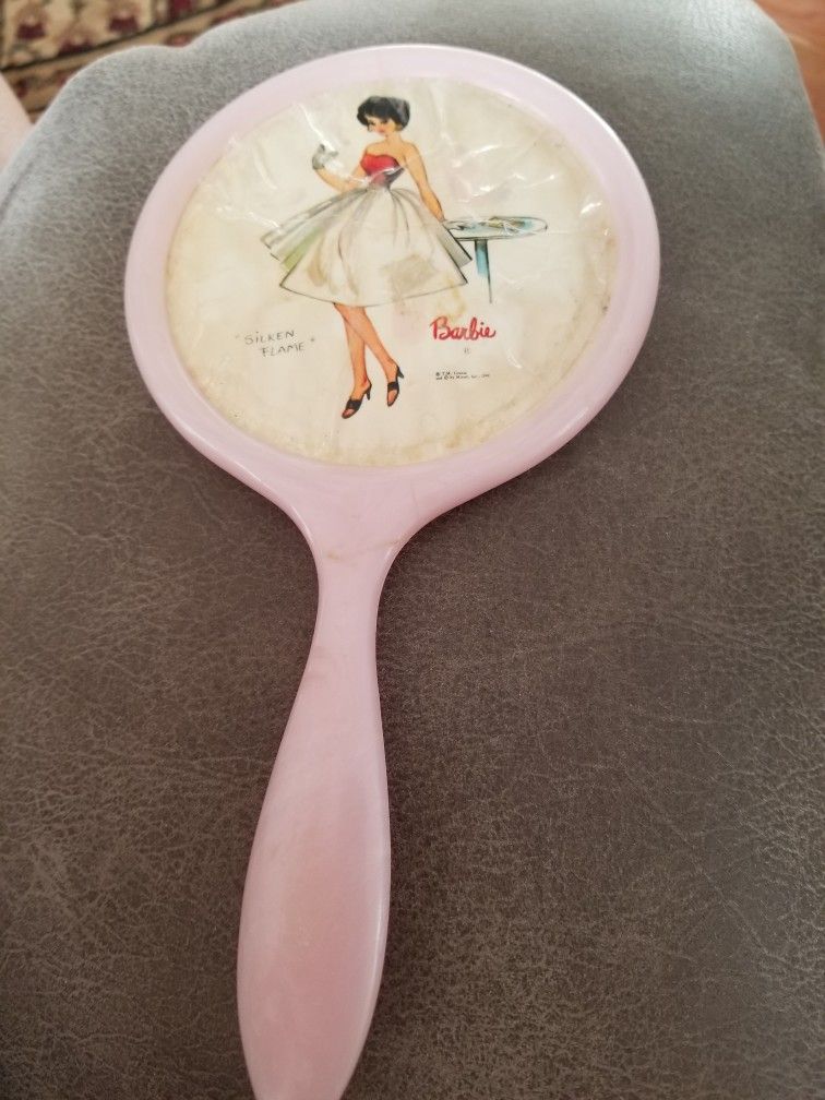 Vintage Mattel 1962 "Silken Flame" Barbie Hand Mirror