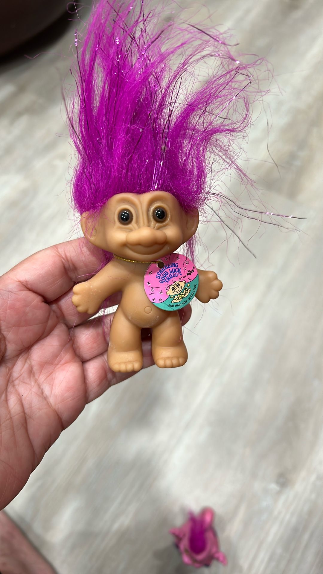 Vintage Sparkling Good Luck Troll