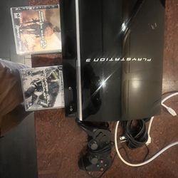 PS3 Fat 3  80 Gig W Control W Games 