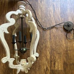 Rustic wooden chandelier