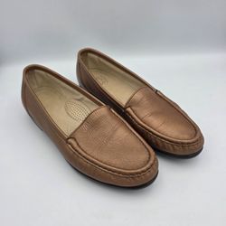 SAS Tripad Comfort Womens SlipOn Loafers Bronze Leather Soft Step Size 8 NARROW