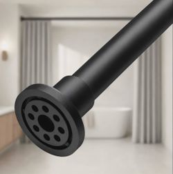 ALLZONE Heavy Duty Shower Curtain Rod – Black