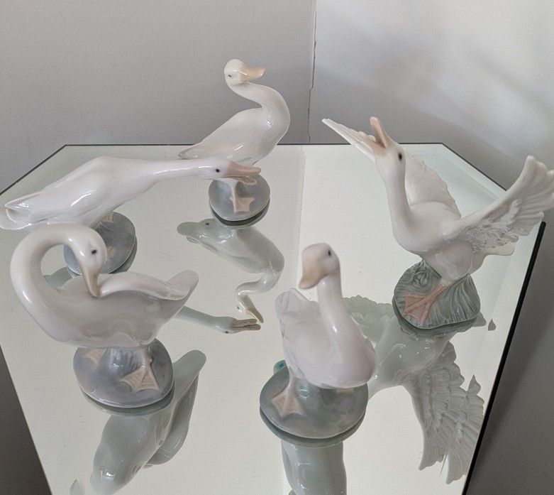 Collection Spain porcelain LLADRO Figures 5 Geese ( each $15)