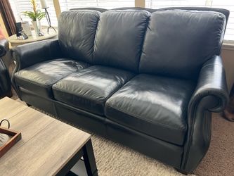 Black Flex Steel real leather sofa, lightly used