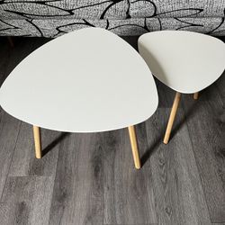Two Small Coffee Tables ( The large table measures 21’ wide x 18’ high, the small table measures 26’ wide x 16’ high.)
